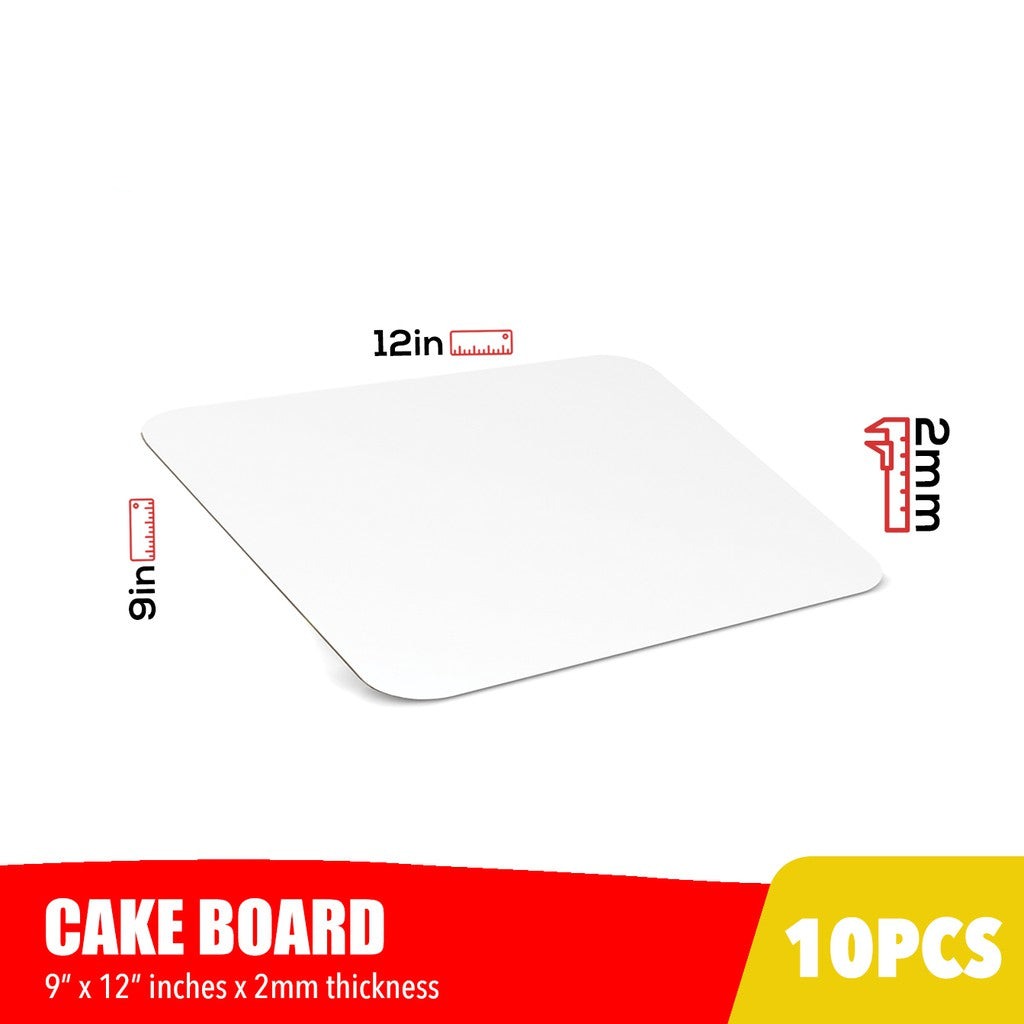 Cake Board Laminated 9 x 12 inches (10pcs)