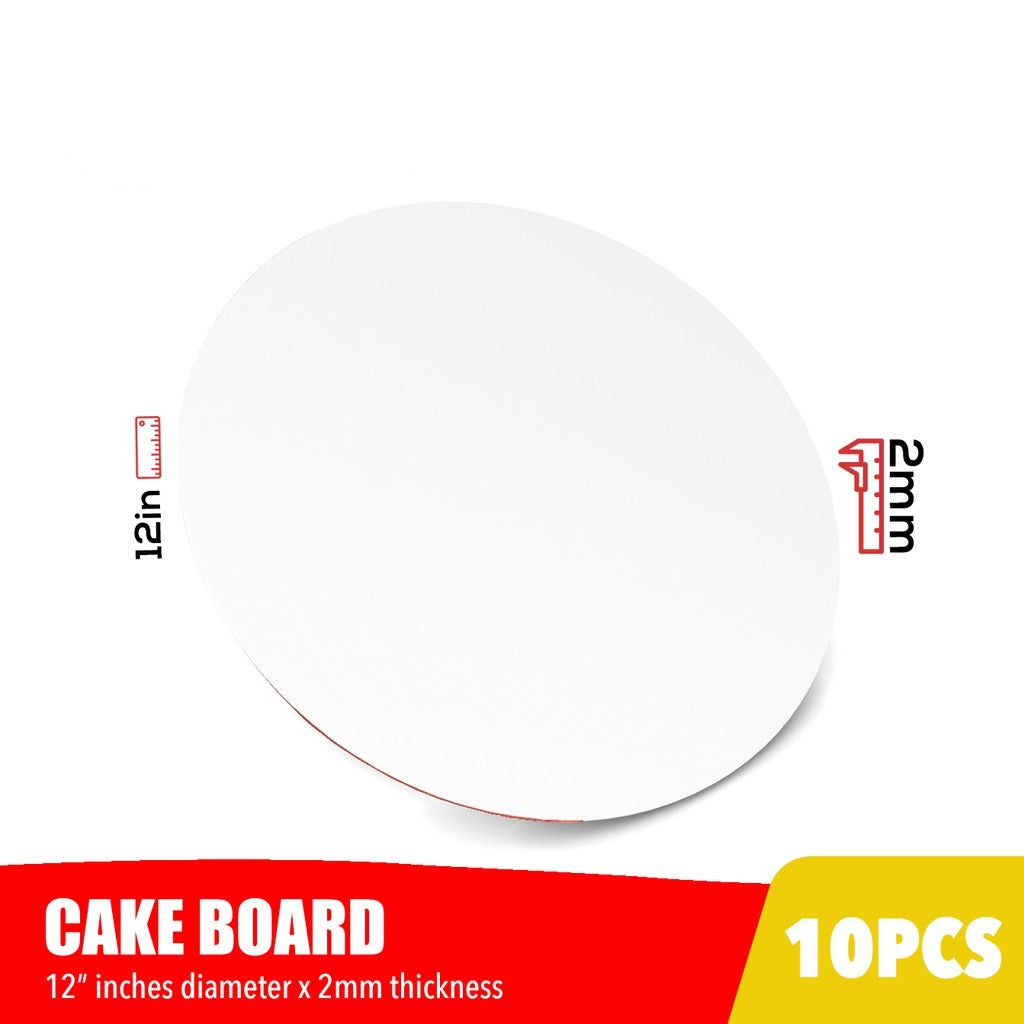 Cake Board Round Laminated 12 inches Diameter (10pcs)