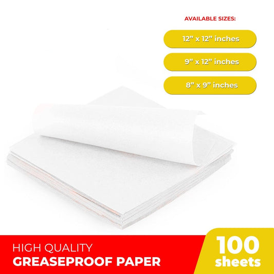 Precut Greaseproof Paper 100 sheets