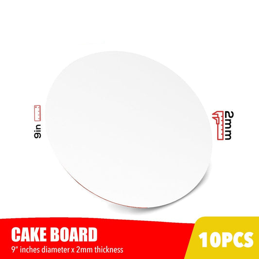 Cake Board Round 9 inches diameter Laminated Hardboard (10pcs)