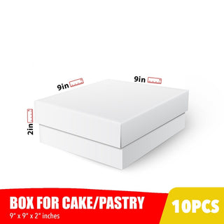 Cake Pastry Pie Pizza Mini Donuts Box 9 x 9 x 2 inches (10sets)