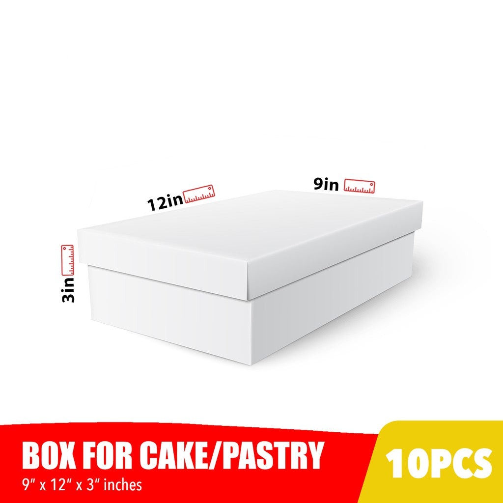 Cupcake Box/Cake Box/Pastry Box 9 x 12 x 3 inches (10sets)