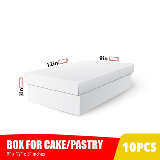 Cupcake Box/Cake Box/Pastry Box 9 x 12 x 3 inches (10sets)