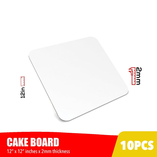 Square Cake Board Laminated 12 x 12 inches (10pcs)