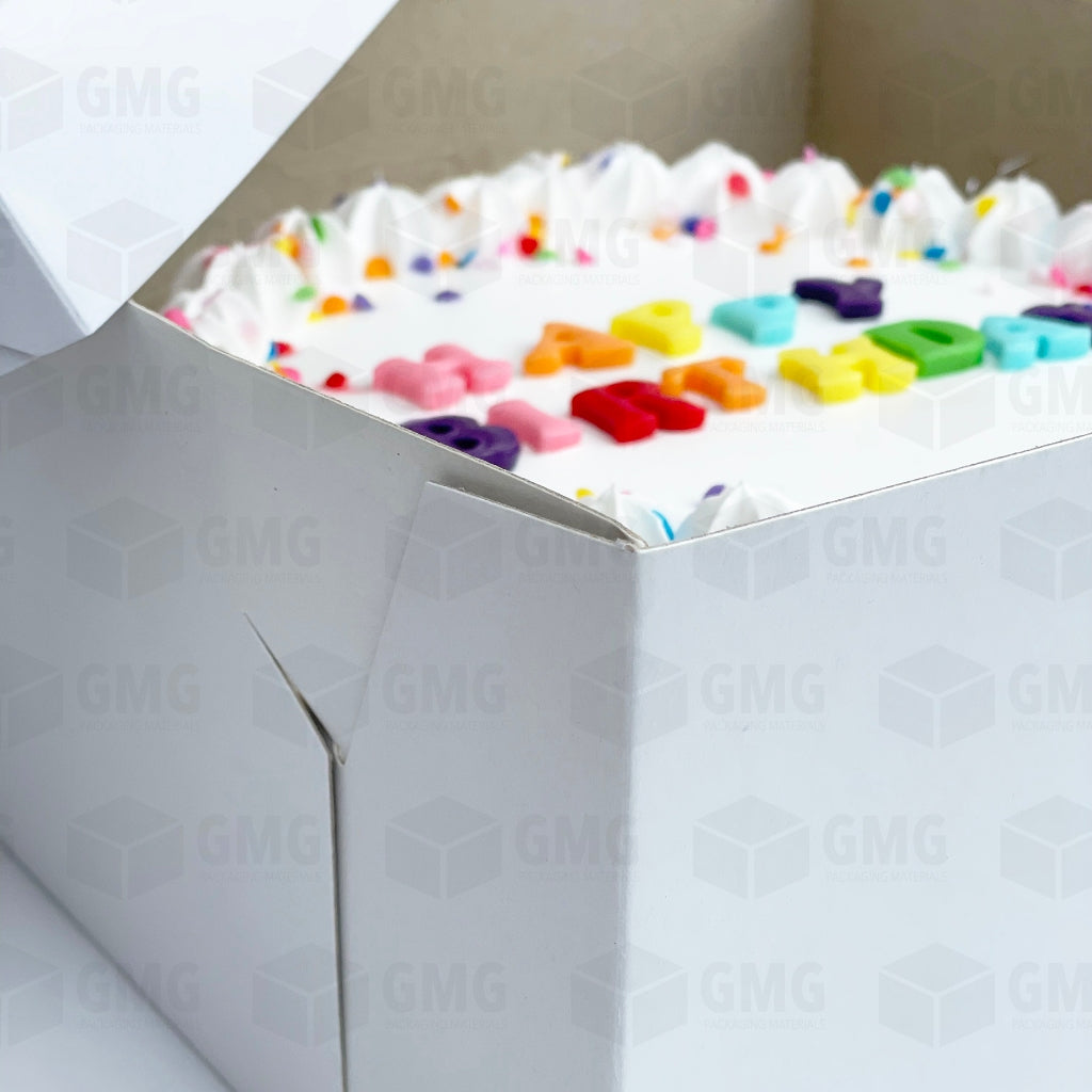 Cake Pastry Box Easy Assembly Sturdy 10 x 10 x 4 w/ Window Cover and Box Shiny Finish (10sets)