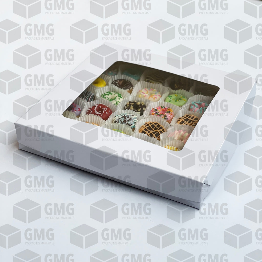 Cake Pizza Pastry Pie Mini Donuts Box 12 x 12 x 2 w/Window Cover and Box Glossy Finish (10sets)