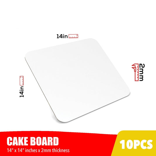 Cake Board Laminated Solid Hardboard 14 x 14 inches (10pcs)