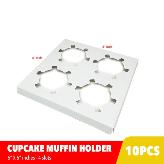 Cupcake Muffin Holder 4-slot 6 x 6 (10pcs)