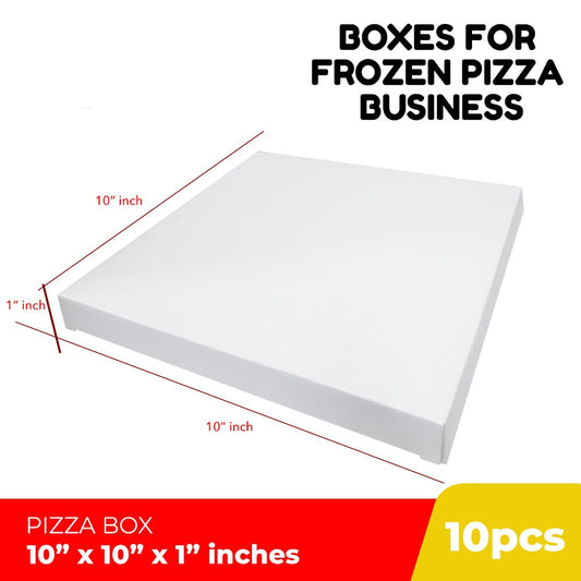 Pizza Box Frozen Pizza Box 10 x 10 x 1 inches Laminated inside and outside (10 pcs)