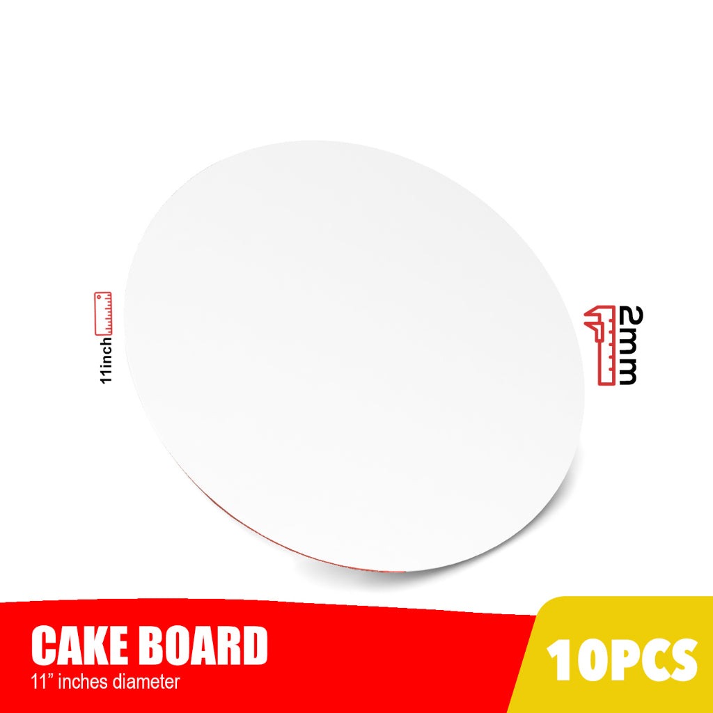 Cake Board Round 11 inches Diameter Laminated Hardboard (10pcs)