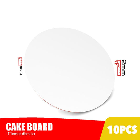 Cake Board Round 11 inches Diameter Laminated Hardboard (10pcs)