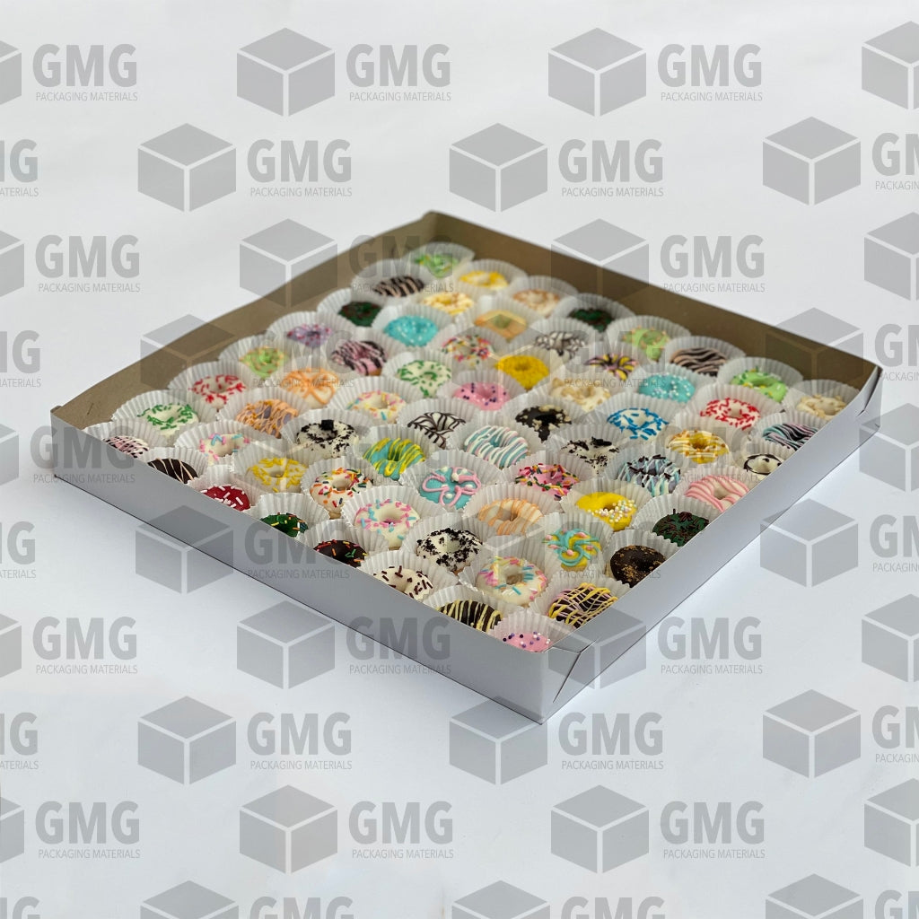 White Party Pack Pizza Pastry Pie Mini Donuts Kakanin Box 16 x 16 x 2 inches (10 sets)