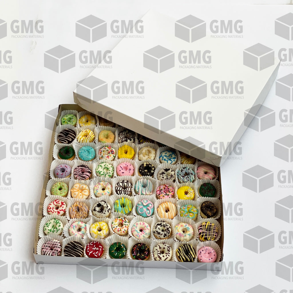 White Party Pack Pizza Pastry Pie Mini Donuts Kakanin Box 16 x 16 x 2 inches (10 sets)
