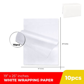 Multi-purpose White Wrapping Paper 19" x 25" inches (10pcs)